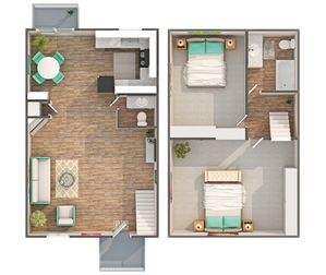 Villa | 2-Bedroom Floorplan