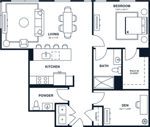 A17DPH | 1x1 Den PH | 969 sq ft
