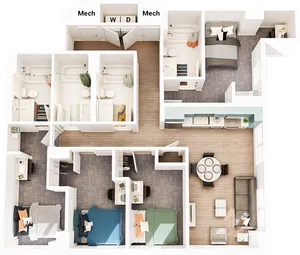 4x4 | 4 bed 4 bath | from 1,300 square feet