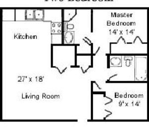 Crestwood A - 2 Bedroom 2 Bath