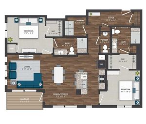 C6 | 2x2 | 1222 sq ft