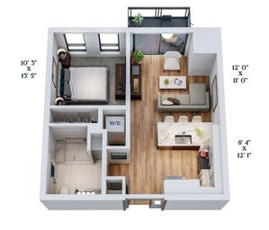 B1 | 1x1 | 580 sq ft