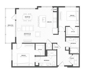 two bedroom floor plan