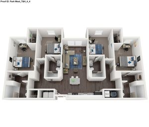 4 Bed 4 Bath Floor Plan