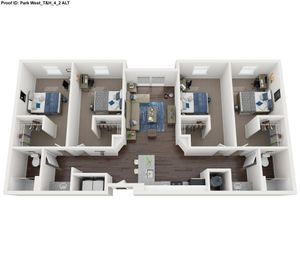 4 Bdrm 2 Bathroom Floor Plan