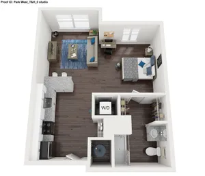 Studio Floor Plan |  Park West  | Apartments In College Station, Texas