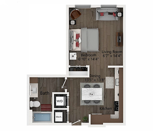 S1 | Studio Floor Plan
