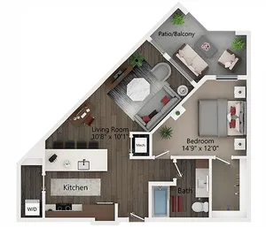 A3 | One Bedroom Floor Plan