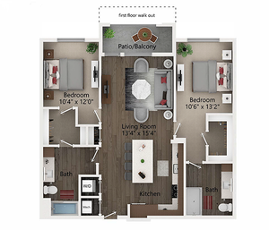 B1L | Two Bedroom | Floor 1