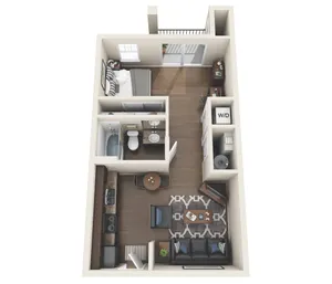 The Hudson - One-Bedroom Floorplan