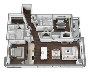 Floor Plan R - 3D
