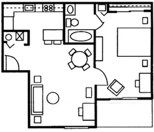 1 Bed 1 Bath