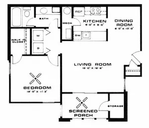 1x1 Small 894 sq ft