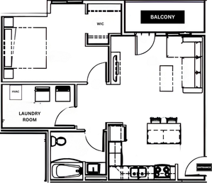 1D - 1 BED - 775SF