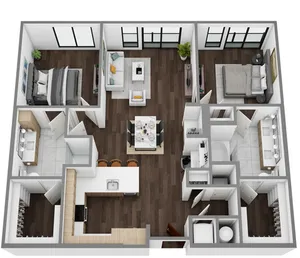 J: 2 Bed / 2 Bath
