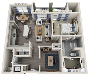 A4 | 1 bed 2 bath | from 990 square feet
