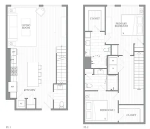 1Riva Row New Apartments | Luxury Apartments in Texas | 1Riva Row 2 bedroom townhomes