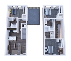Republic on Main in Moscow, ID 3x3 B3 Townhouse