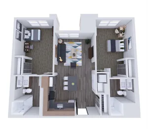 2x2 Floor Plan
