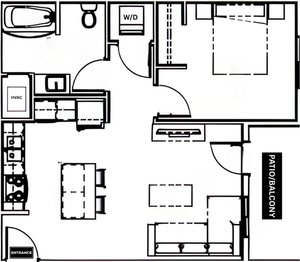 1A - 1 BED - 650SF
