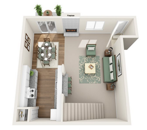 2 bed floorplan