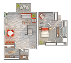Iris | 1-Bedroom Floorplan