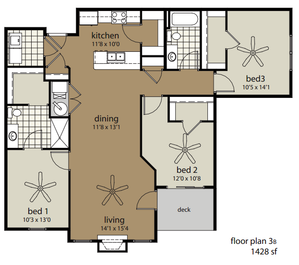 3 Bedroom Floor Plan | Providence Pointe | Johnston, Iowa