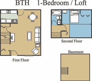 1 Bed Loft Floor Plan