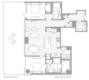 X / 2 Bedroom / 2.5 Bath
