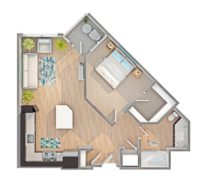 A2 | 1-Bedroom Floorplan