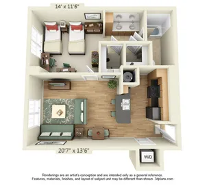 1 BEDROOM