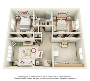2 Willedrob - 2 Bedroom 1 Bath