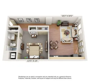 Tungston | 1 bed 1 bath