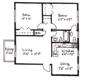 Apartment Floor Plan (Balcony)