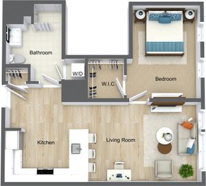 1 Bedroom 1 Bathroom A3