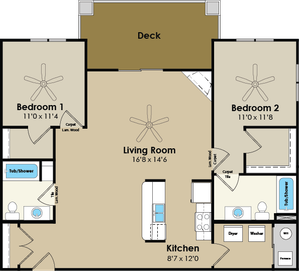 2 bed