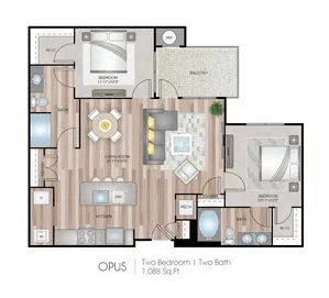 2 Bdrm Floor Plan