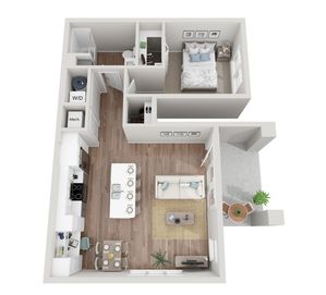 Floor Plan 1B | Seasons at Grafton | Apartments in Grafton, WI