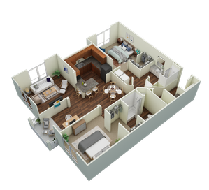 Centerville Manor - 3D Floor Plan