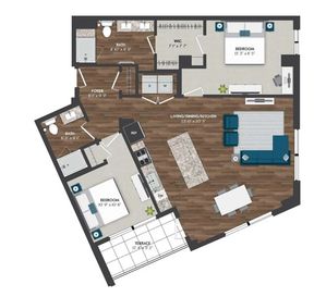 TH2 | 2x2 | 1151 sq ft