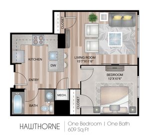 609 Square Feet