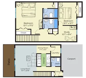 Floor Plan 1 | Apartments For Rent Falmouth Maine | Foreside Estates