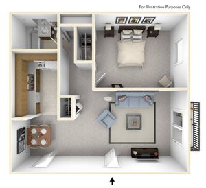 One Bedroom | 670 sqft
