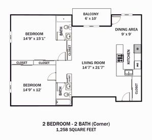 Oakwynne House 2 Bd - 2 Ba (Corner)