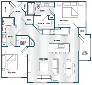 C3 Two Bedroom/Two Bathroom