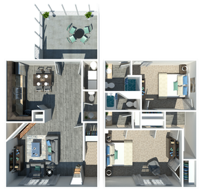 2 Bedroom Townhome