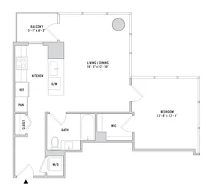 One Bedroom A-04.1 - 831 Sq. Ft. - Floors 26-42