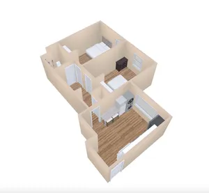 2 Bedroom Suite 600 sqft
