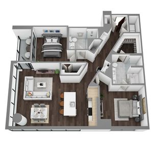 Floor Plan Q - 3D