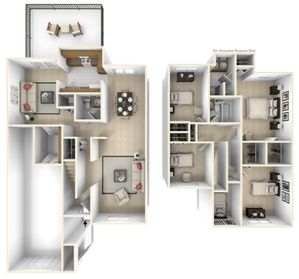 4 Bedroom Floor Plan | base housing cherry point nc | Atlantic Marine Corps Communities at Cherry Point